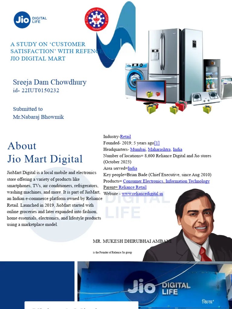 Jio Mart PPT Sreeja | PDF | Retail | Survey Methodology