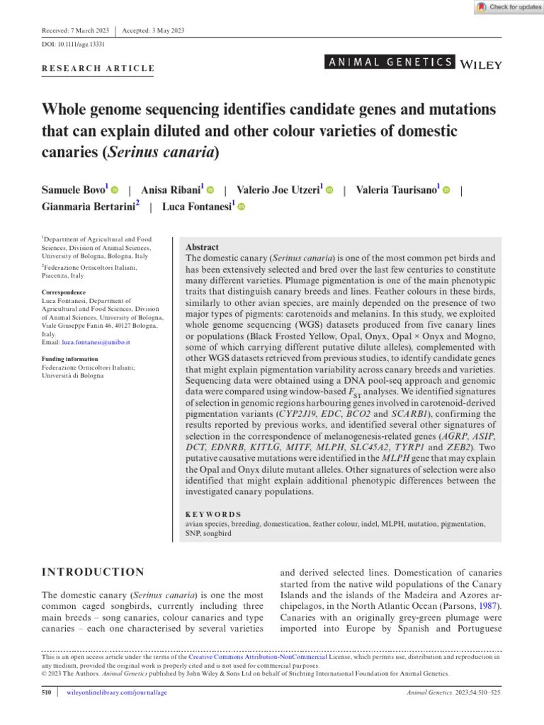 Animal Genetics - 2023 - Bovo - Whole Genome Sequencing Identifies ...