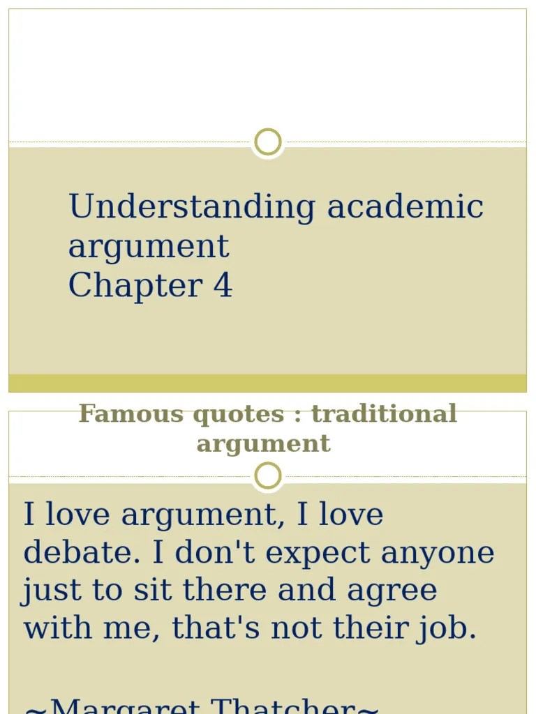 Chapter 4 Understanding Academic Argument | PDF | Thought | Argument