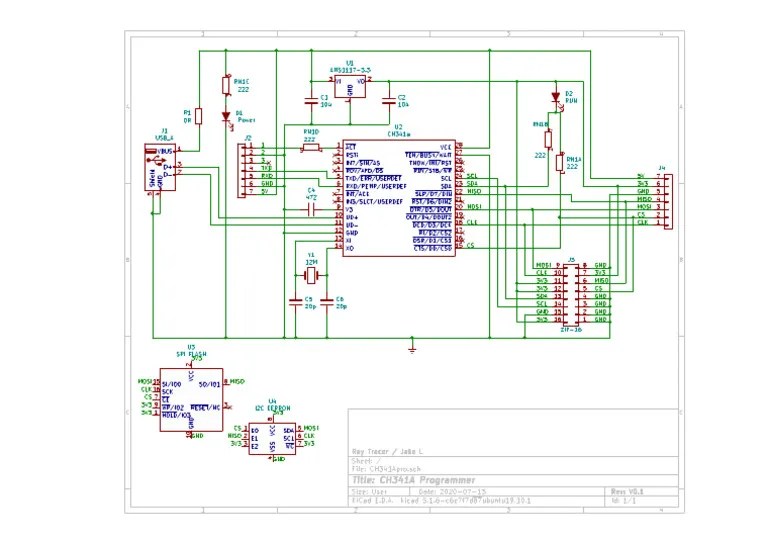 Ch341a Mini Bios Programmer Schematic V.01 | PDF