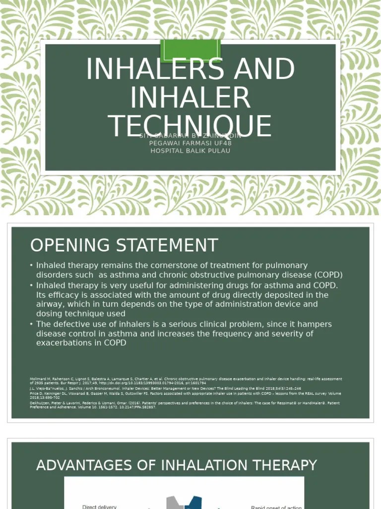 InhalerS And Inhaler Technique | PDF | Asthma | Chronic Obstructive ...