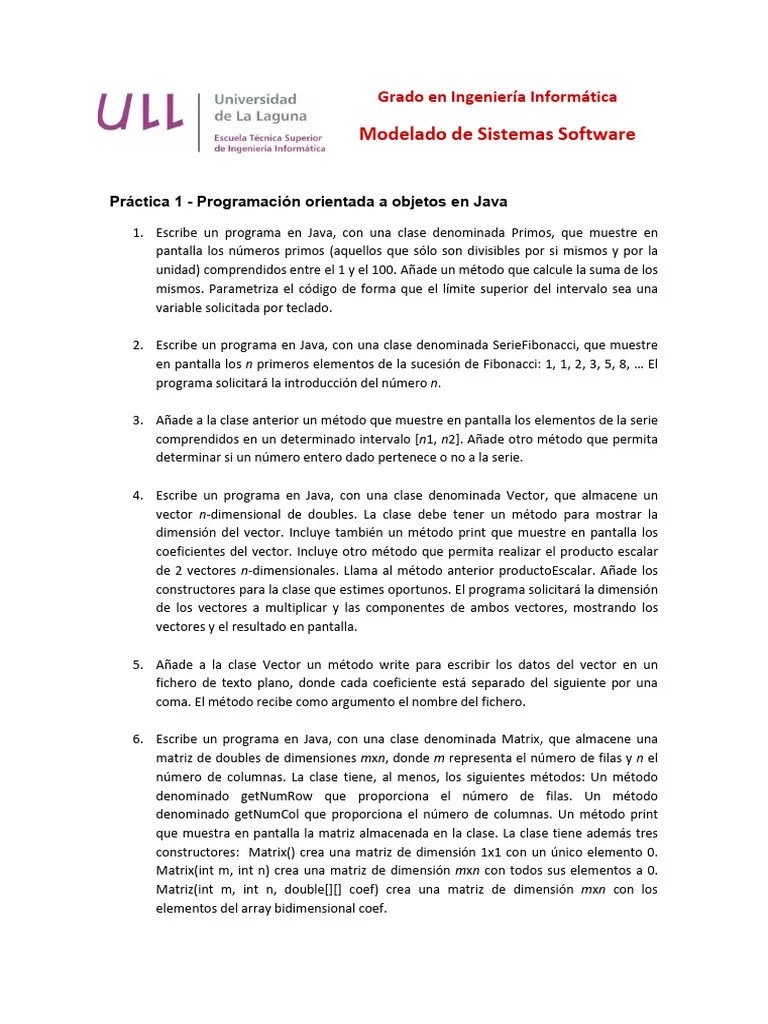 Programacion Orientada A Objetos En Java | PDF | Matriz (Matemáticas ...