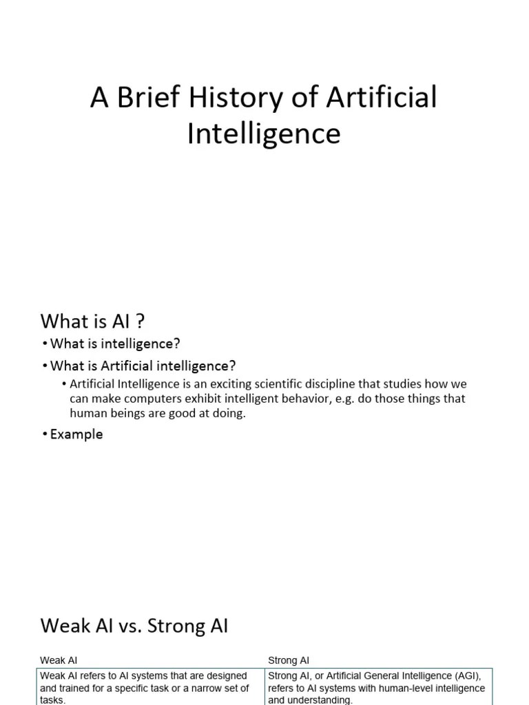 Unit-1 Basic History Of Ai | PDF