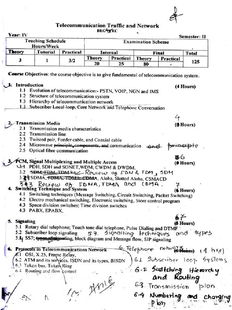 Telecommunication Traffic And Network | PDF