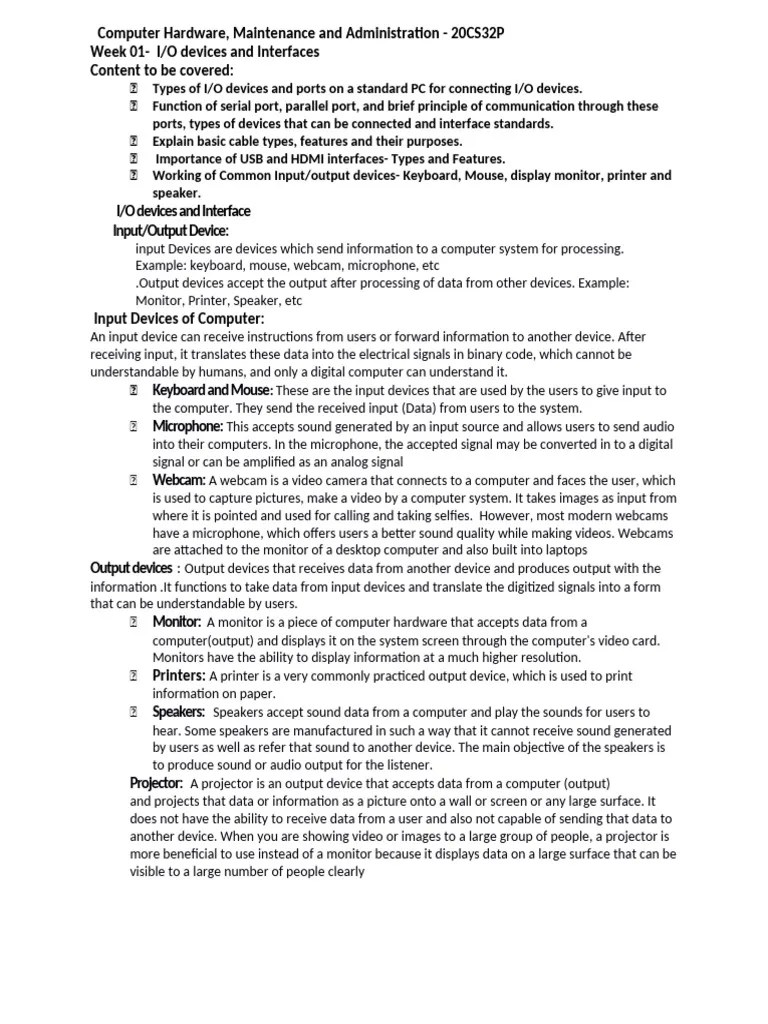 Computer Hardware | PDF
