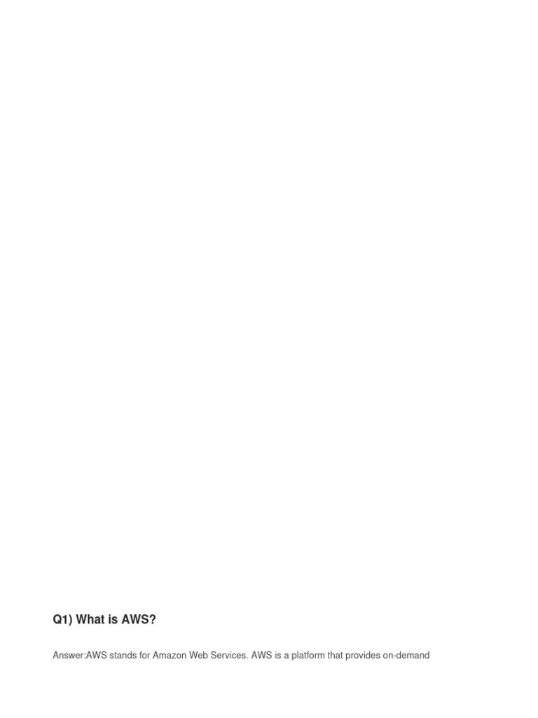 AWS Interview Questions & Answers | PDF