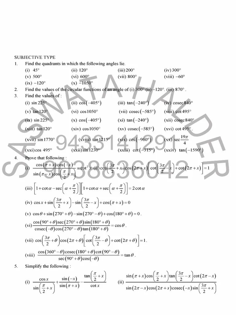 Trigonometric Functions | PDF