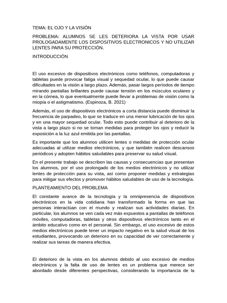 El Ojo Y La Visión | PDF