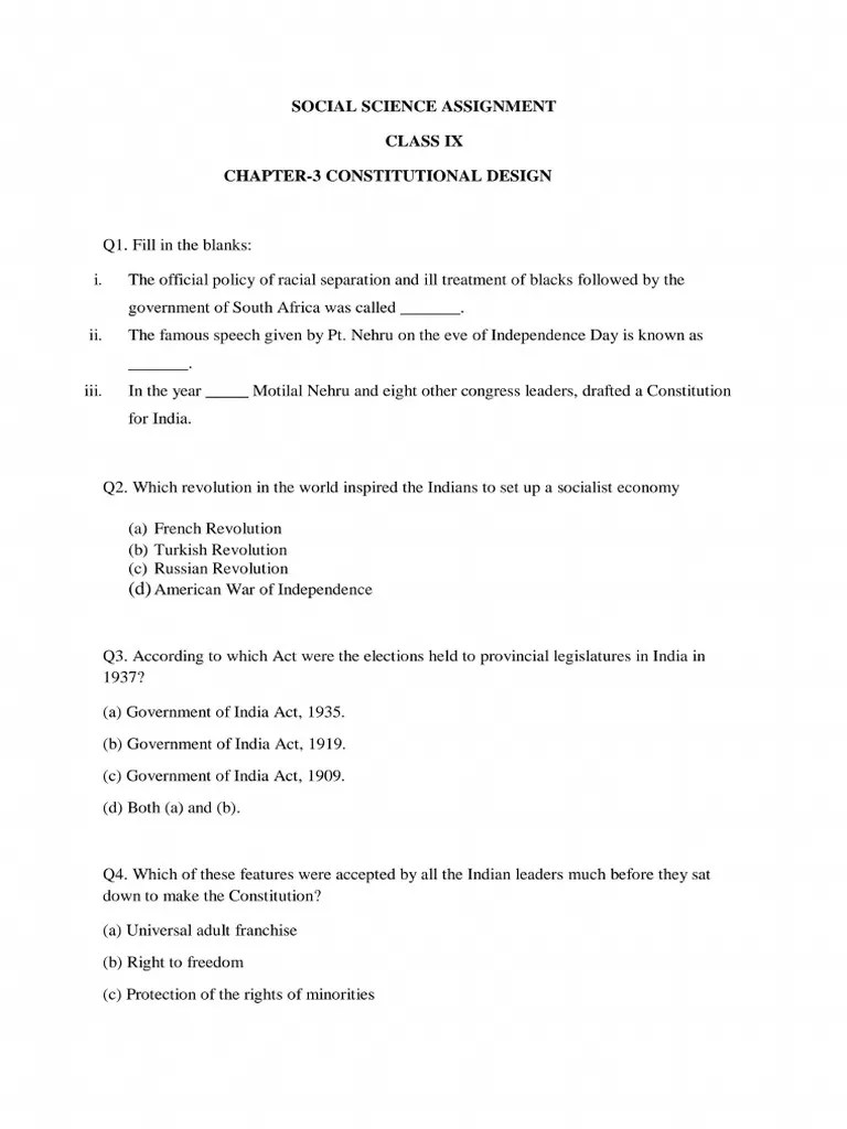 Assignment Constitutional Design | PDF