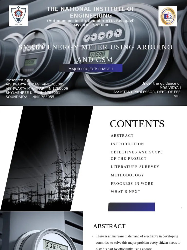 Smart Energy Meter Using Arduino And GSM | PDF