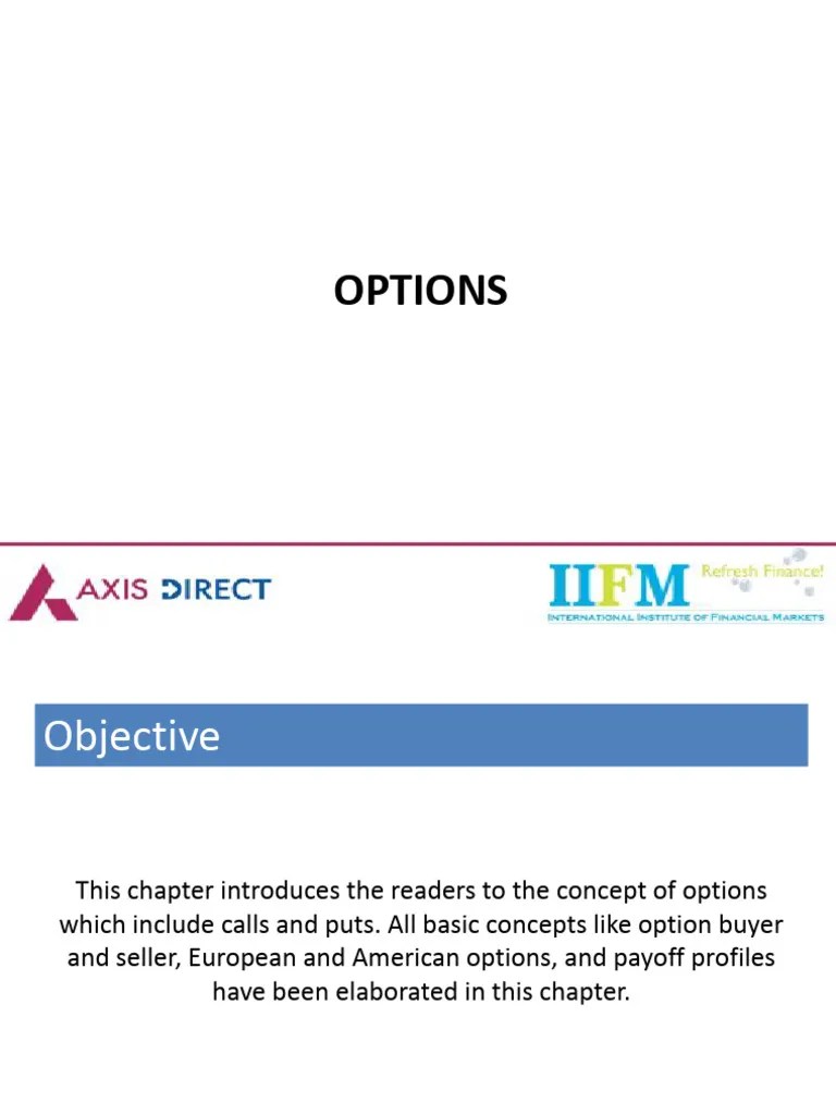 Options | PDF | Option (Finance) | Put Option