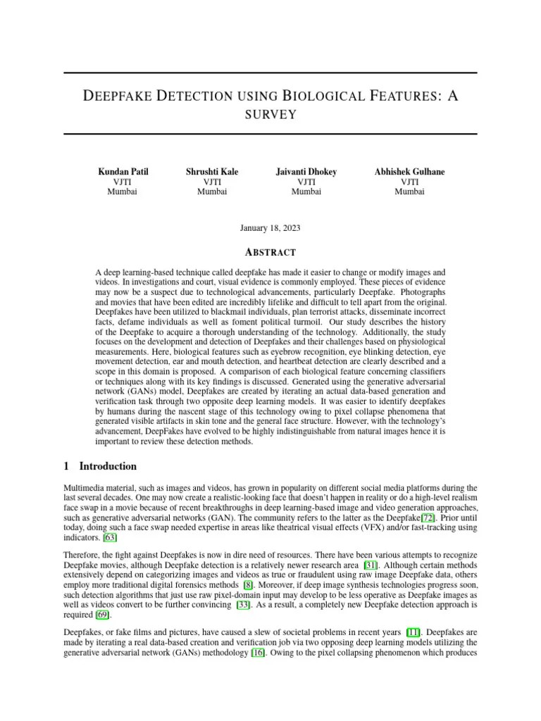 Deepfake Detection | PDF
