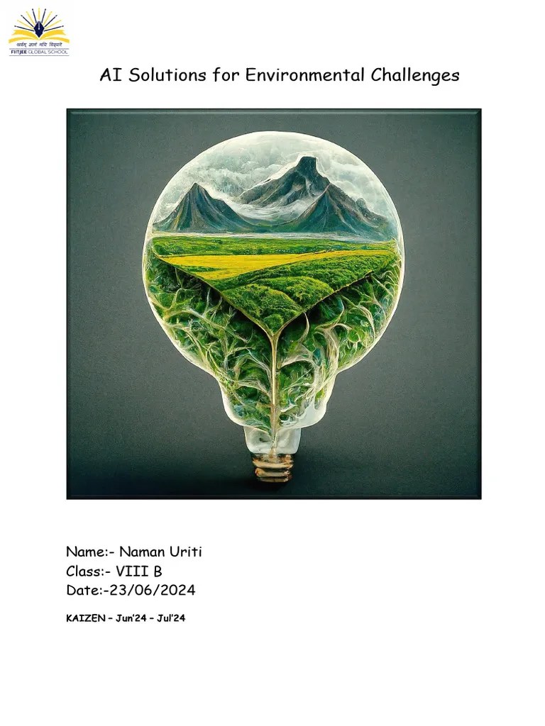 Ai Solutions For Environmental Challenges Pdf
