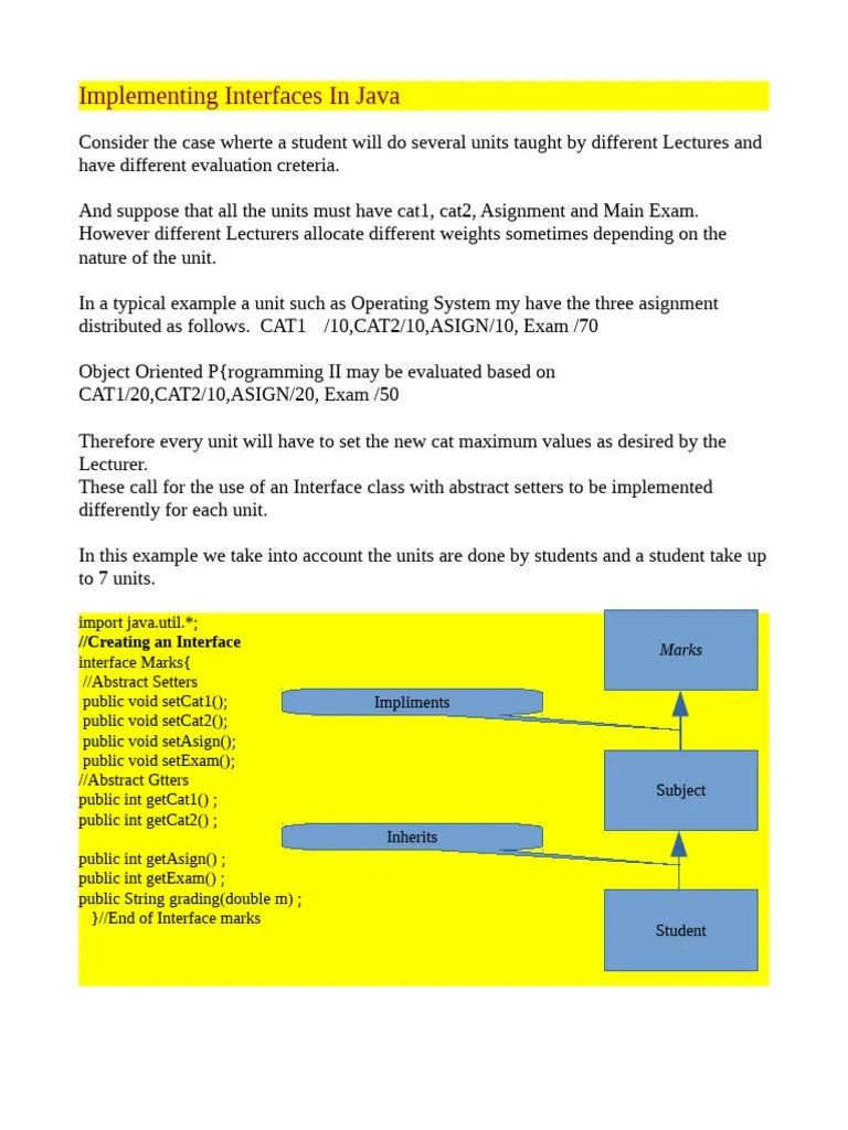 Abstract Class And Interface Example | PDF