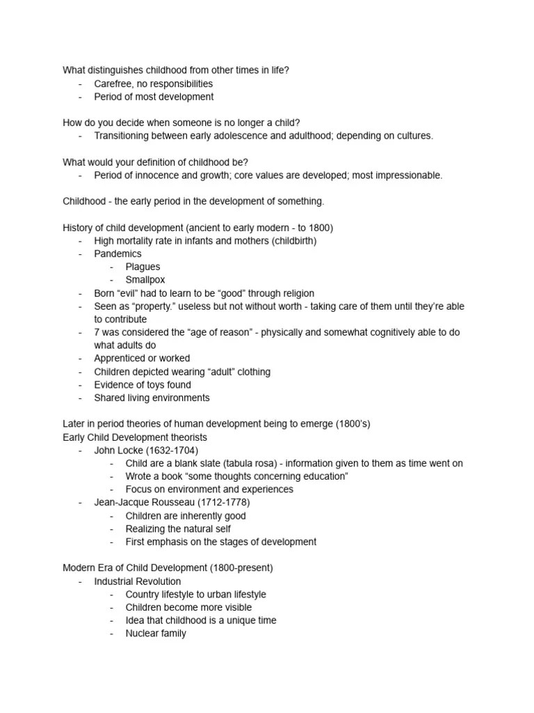 Child Development Notes | PDF