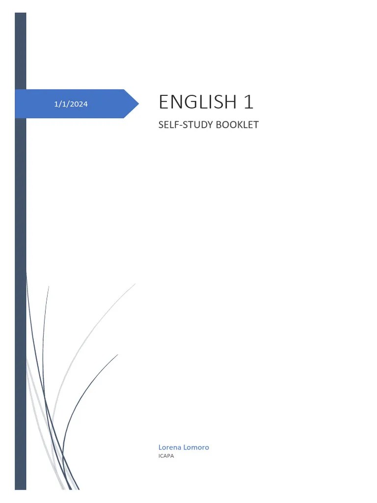 ENGLISH 1 SELF-STUDY BOOKLET | PDF