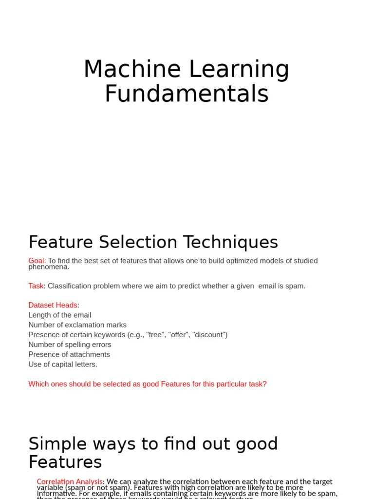 Machine Learning Fundamentals | PDF | Errors And Residuals | Technology ...