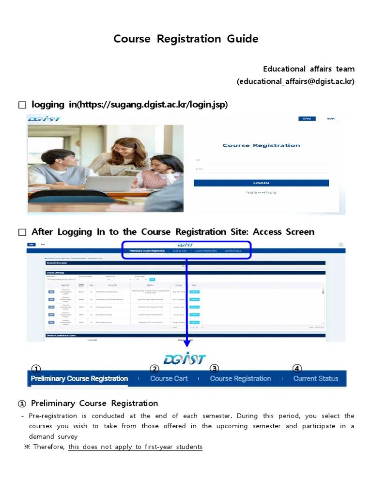 1. Course Registration Guide | PDF