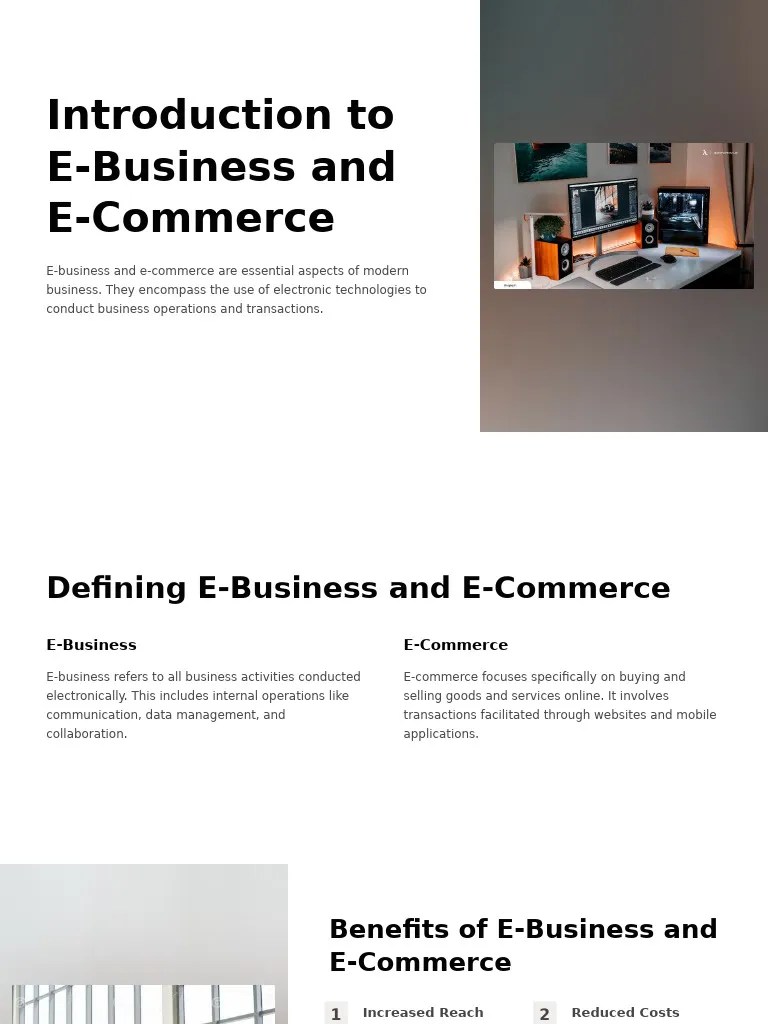 Introduction To E Business And E Commerce | PDF