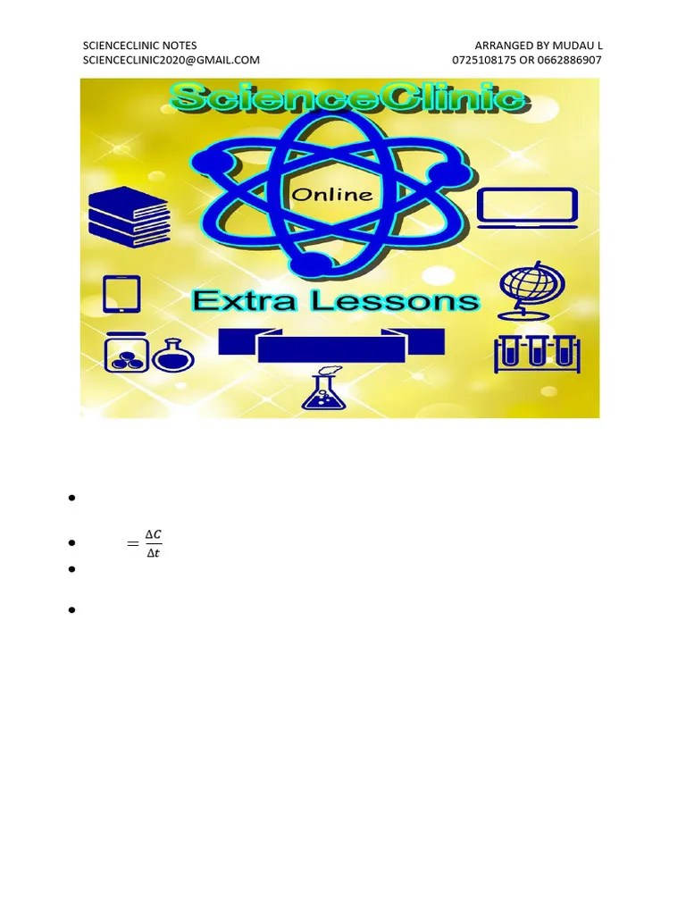 FACTORS THAT AFFECT RATE OF REACTION Updated | PDF | Reaction Rate ...