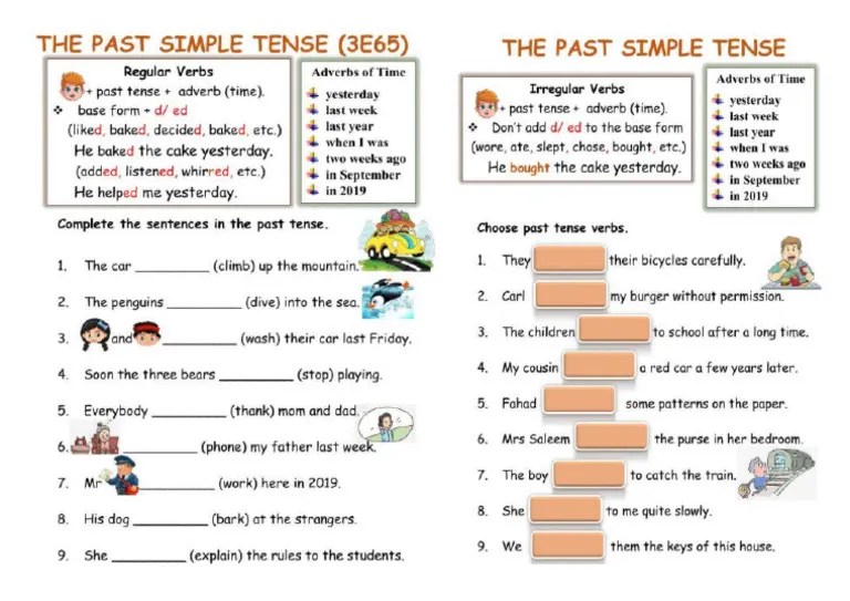 Past Tense Worksheets | PDF