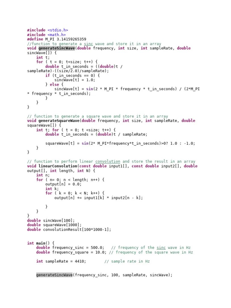 Linear Convolution | PDF