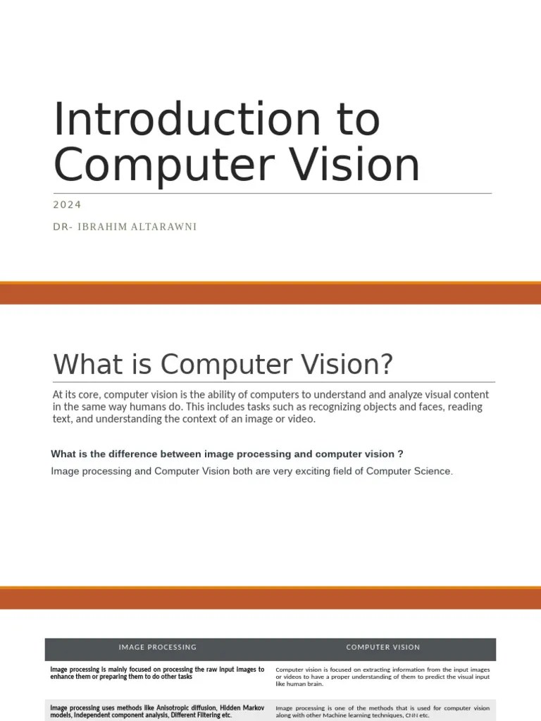 Introduction To Computer Vision | PDF
