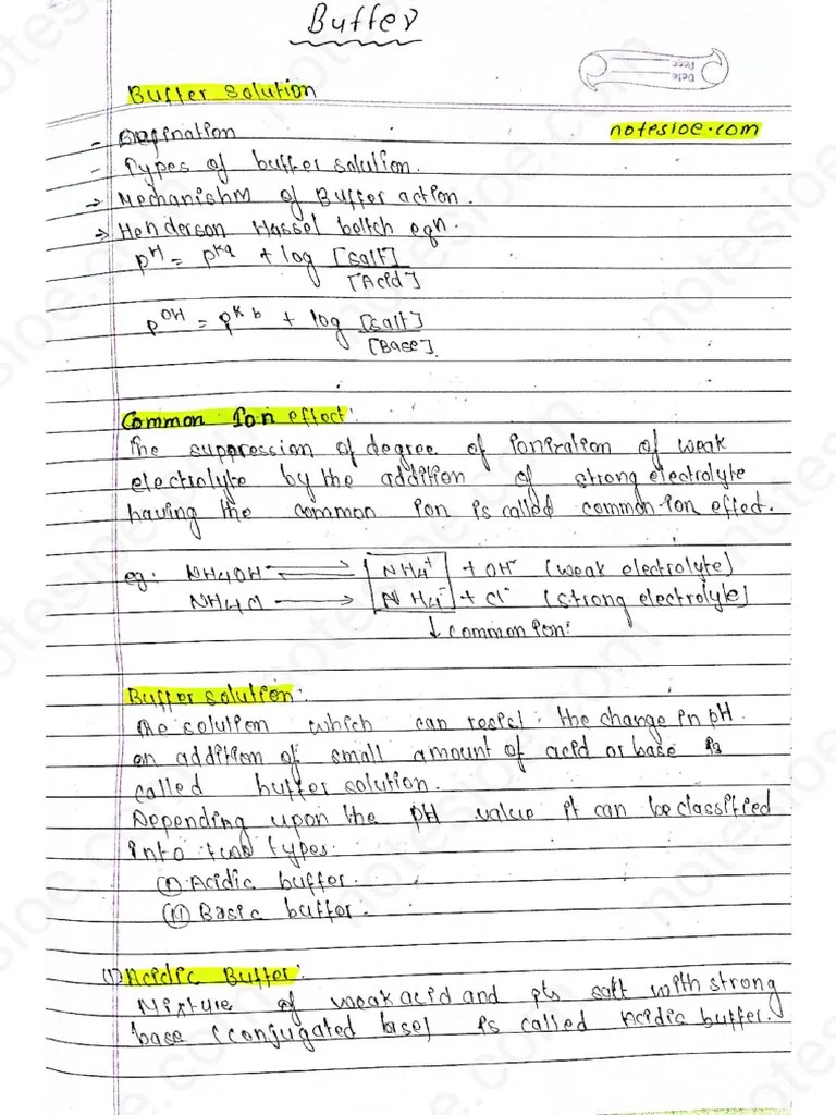 Buffer Solution | PDF