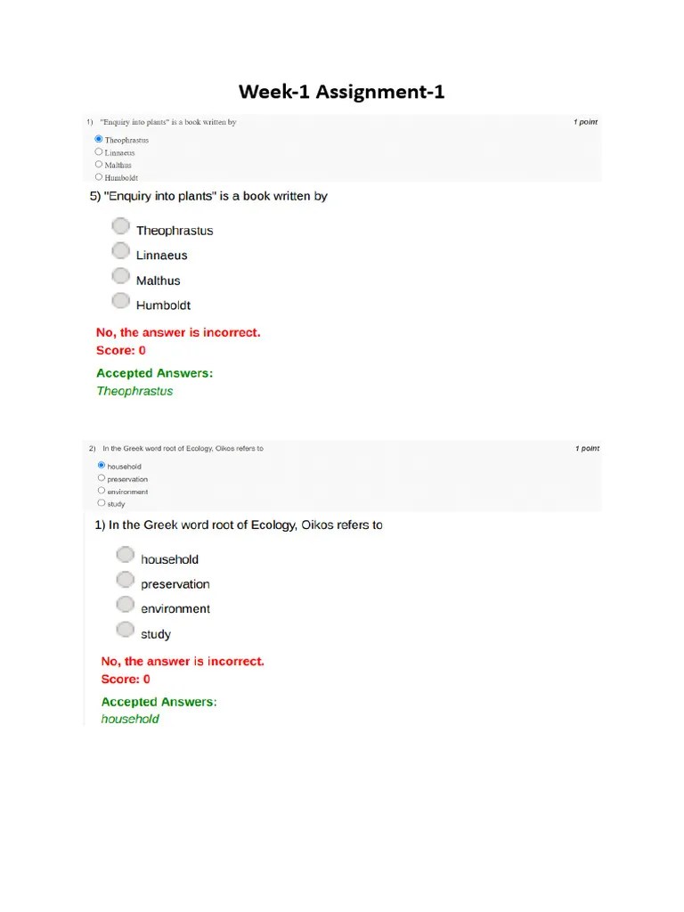 Week 1 Assignment 1 | PDF