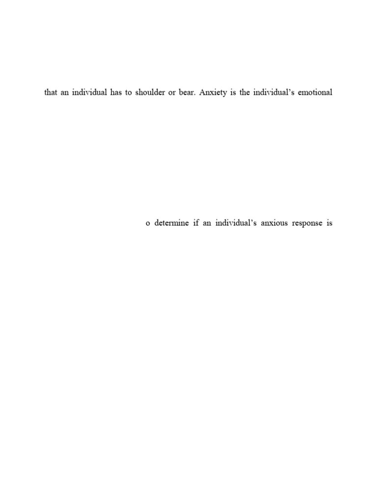 ANXIETY DISORDERS | PDF