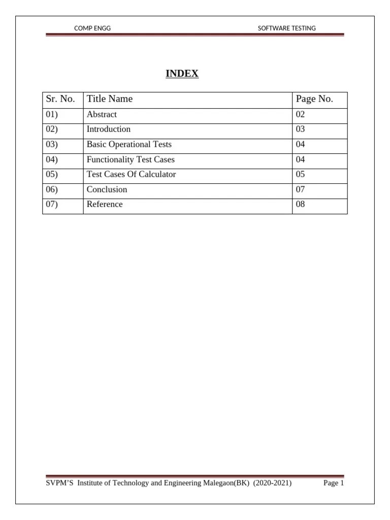 Test Cases Of Calculator (Software Testing) | PDF | Multiplication ...