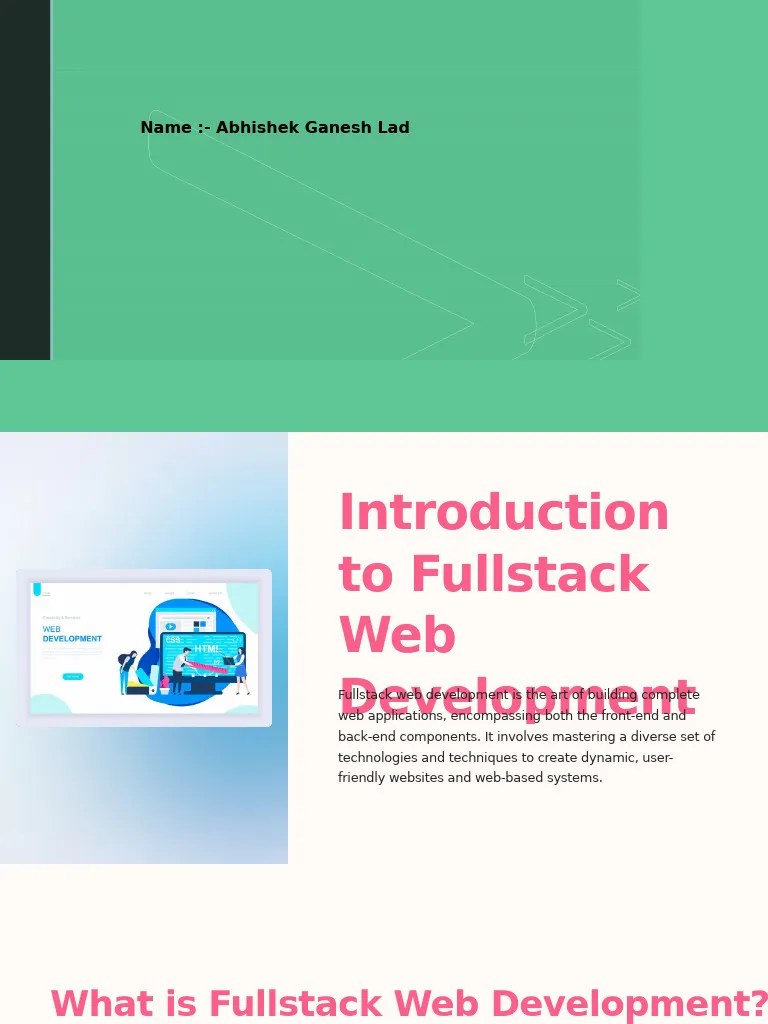 Introduction To Fullstack Web Development | PDF