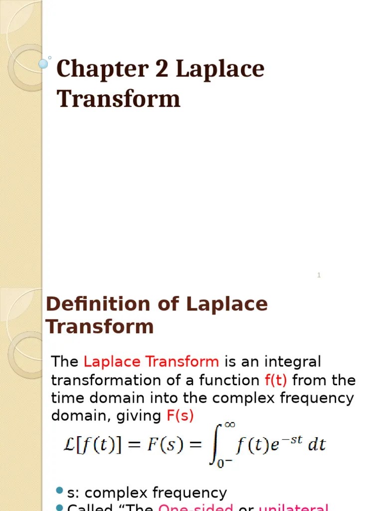 Laplace Transform | PDF | Laplace Transform | Mathematical Concepts