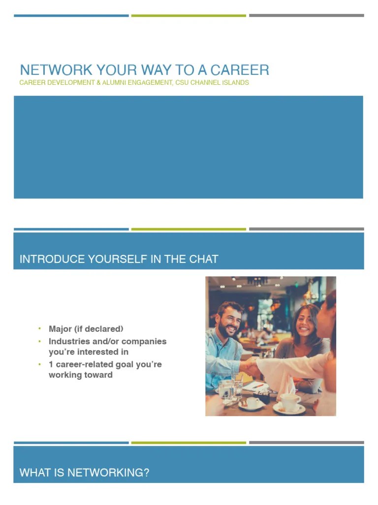 Network Your Way To A Career | PDF