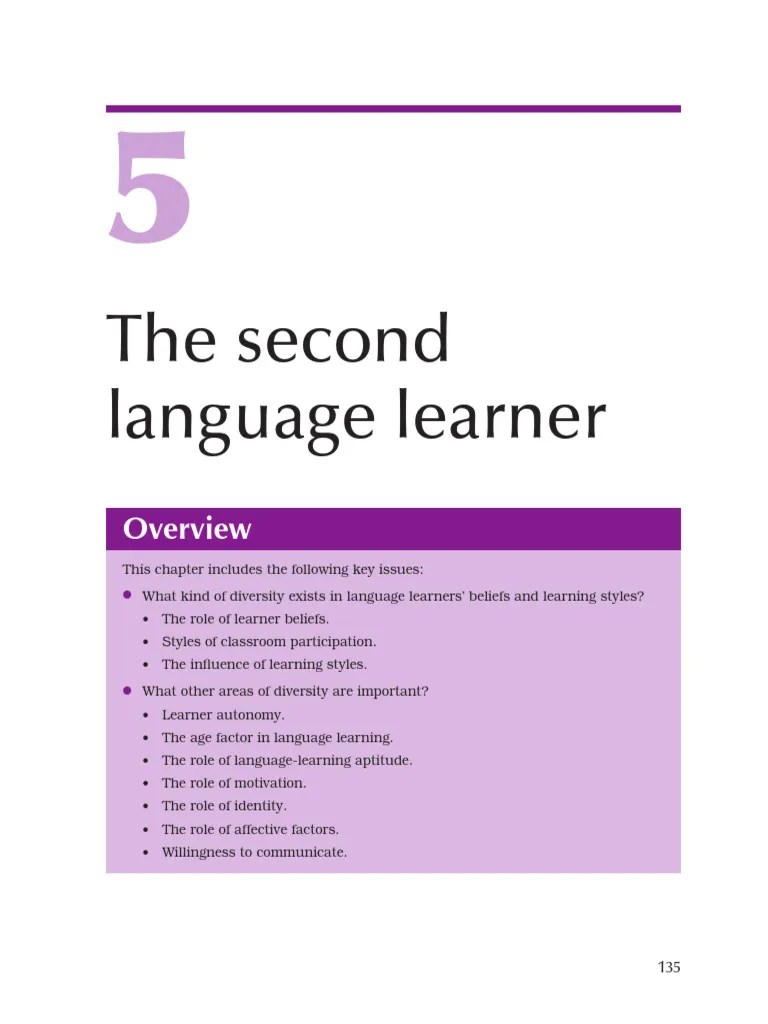 The Second Language Learner. Key Issues In Language Teaching | PDF