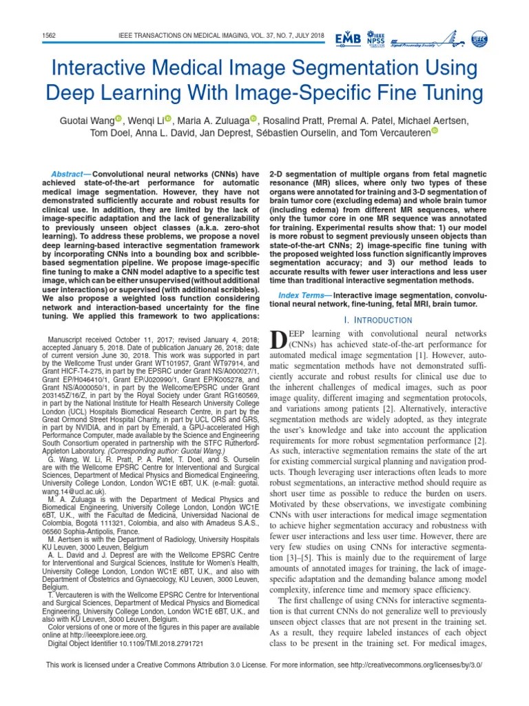 Interactive Medical Image Segmentation Using Deep Learning With Image ...