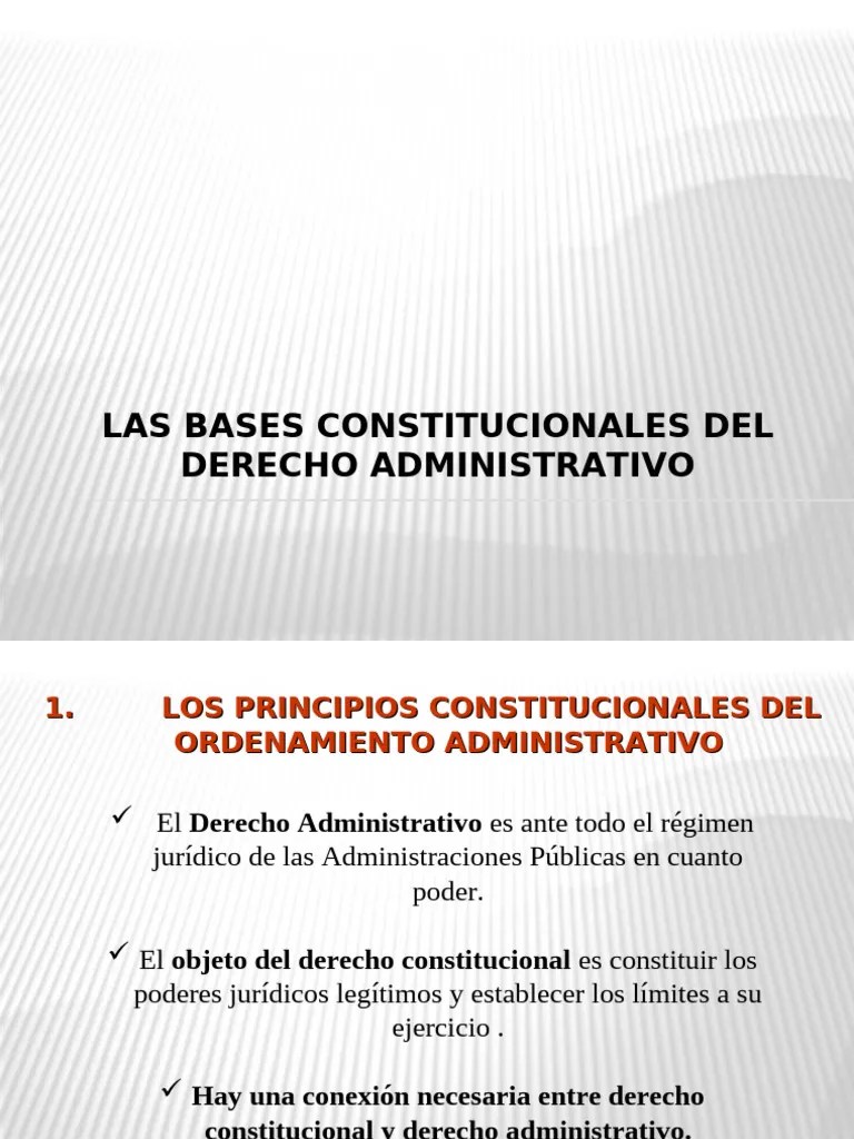 TEMA 5 Bases Constitucionales Del Derecho Adminisrativo | PDF