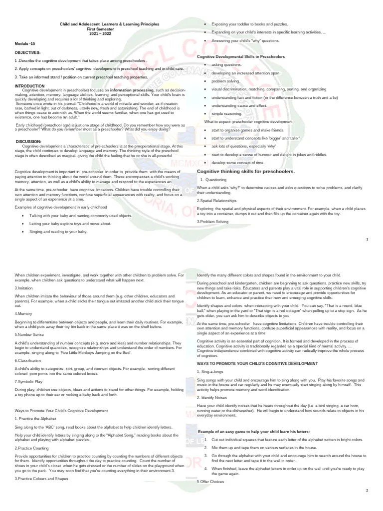 Module 15 Child Pdf