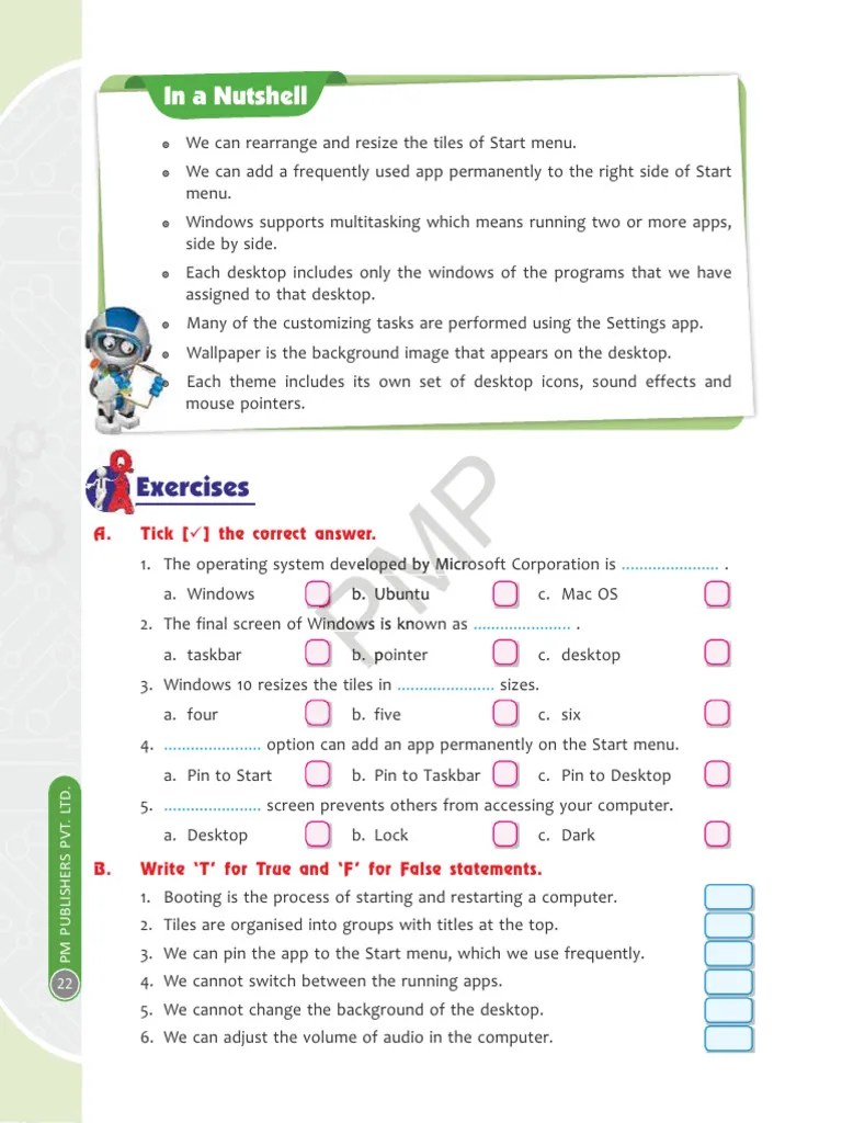 Computer Chapter 2 Class 4 | PDF