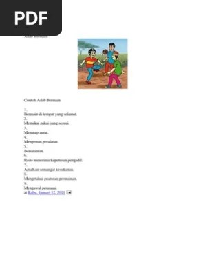 Adab Bermain | PDF