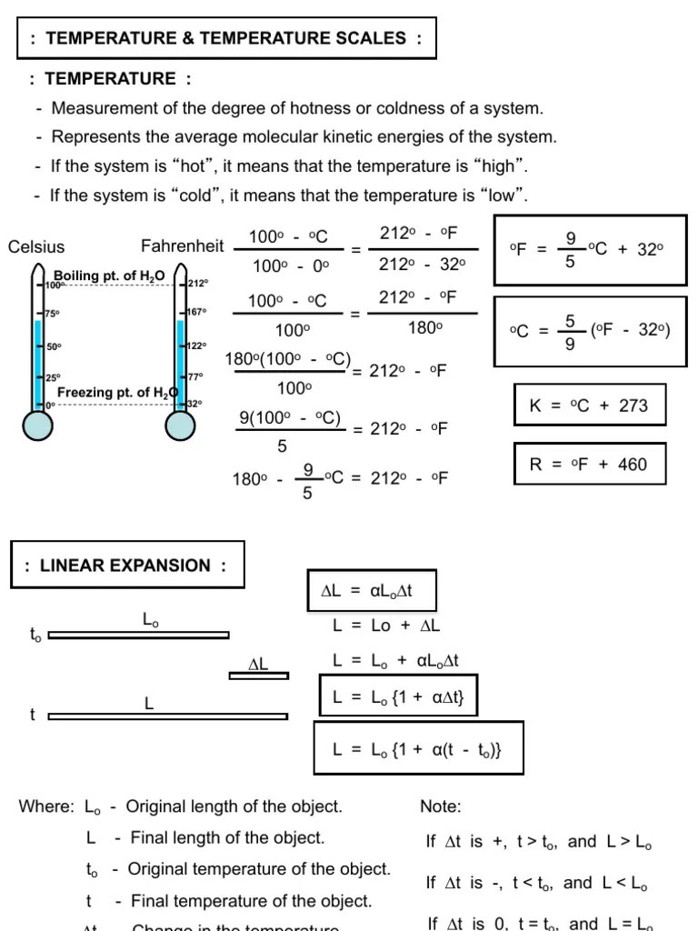 Physics I - Temperature & Thermal Expansion - Students | PDF
