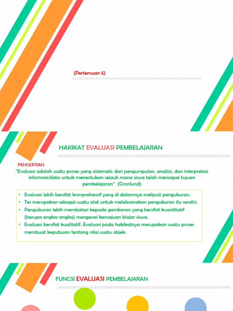 Fungsi Dan Jenis Alat Evaluasi Pdf