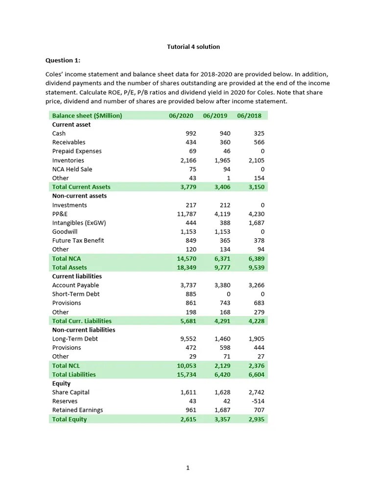Tutorial 4 Solution | PDF
