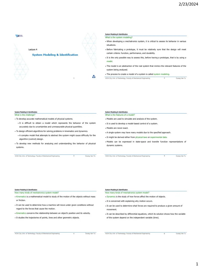 Lecture 4 System Modeling | PDF