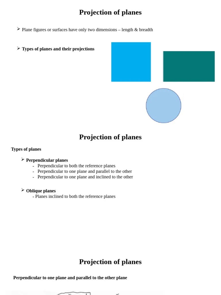 Lecture 7 - Projection Of Planes | PDF