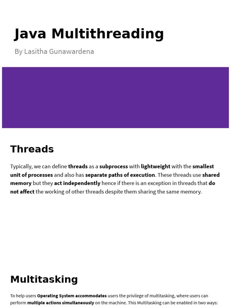 Java Multithreading | PDF