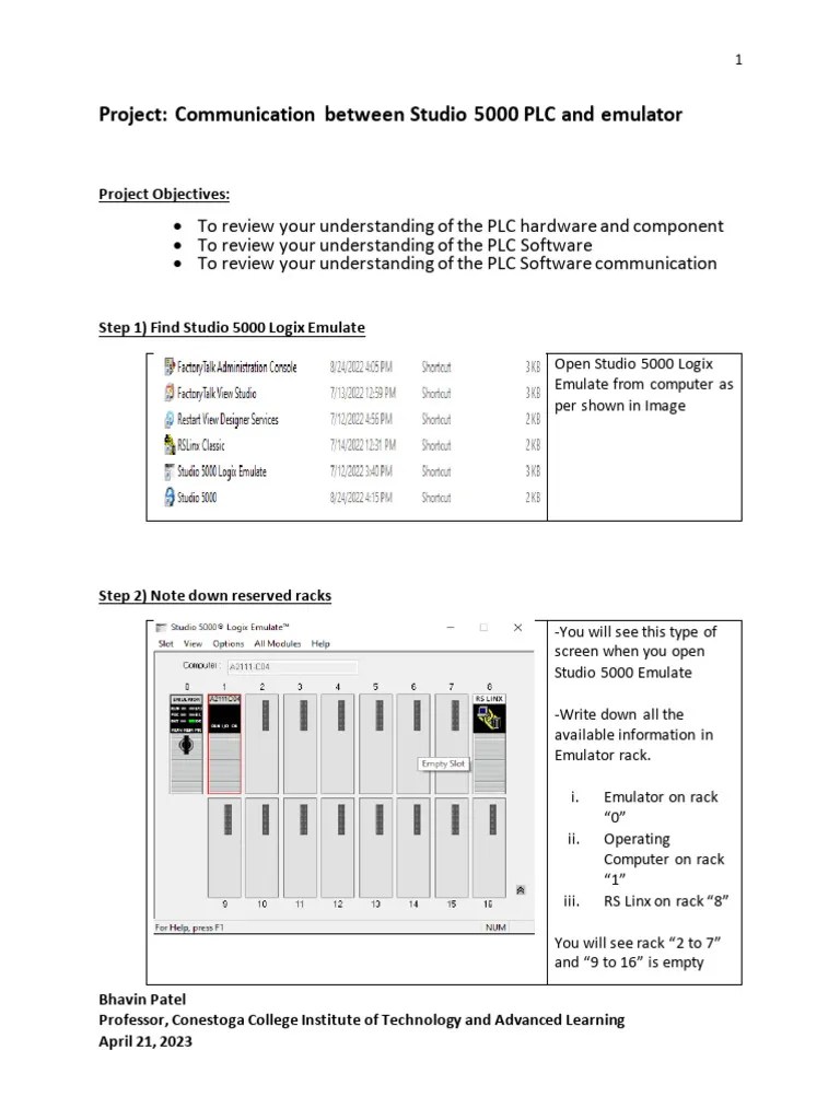 PLC Emulator Communication | PDF