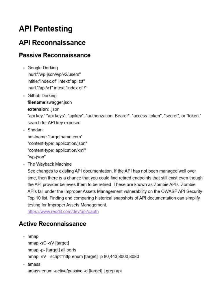API Pentesting | PDF