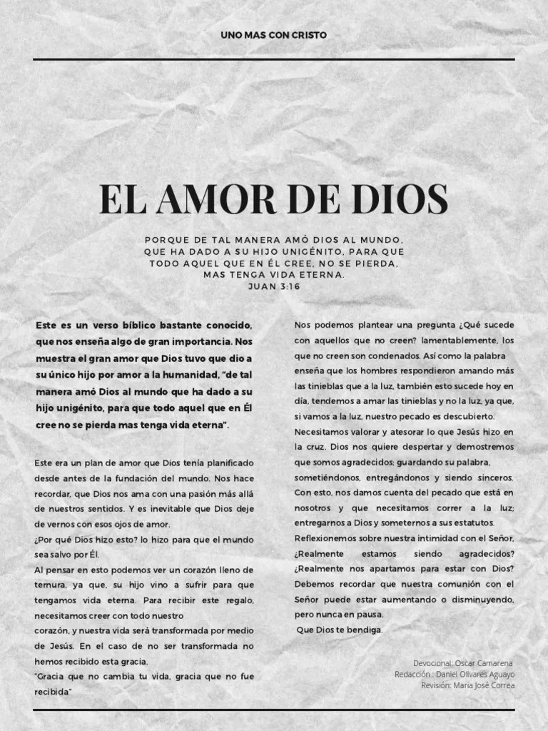 Copia De El Amor De Dios | PDF