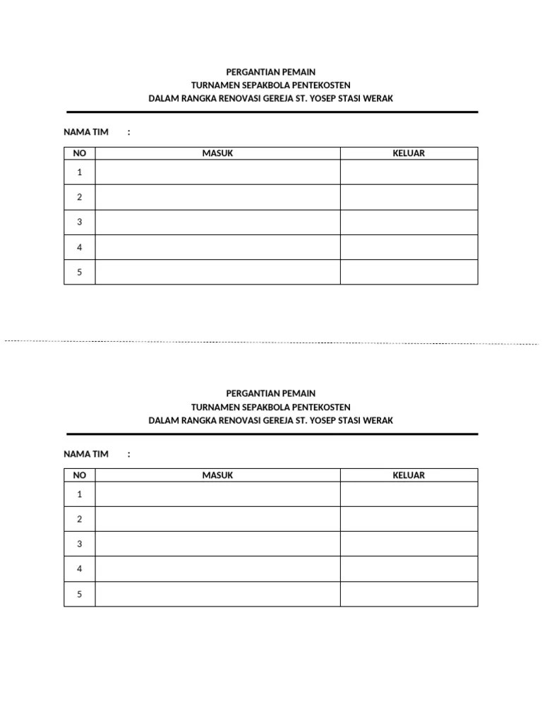 PERGANTIAN PEMAIN | PDF